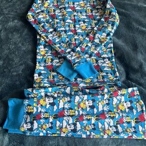 Disney Boy’s  Pajama Set - Blue with Mickey Mouse and Friends